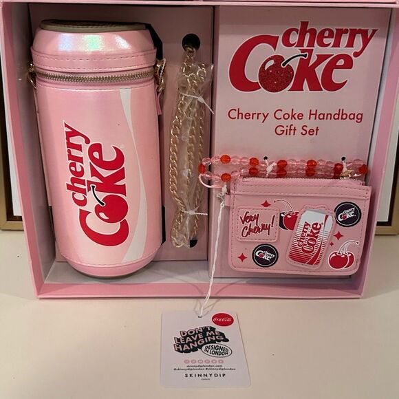 Skinnydip Cherry Coke Can Handbag & Wallet Gift Set Pink/Red NWT Limited Edition - Picture 6 of 6